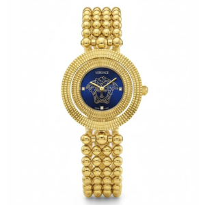 Versace Eon Blue Gold Two Rings Women Watch