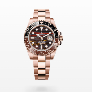 Rolex GMT-Master II With a Rose Gold Tone and a Purple-to-Blue Gradient Dial Watch