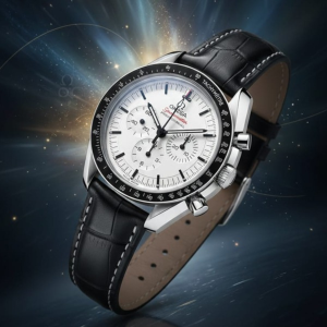 Omega Watch With a Black And White Color Combination
