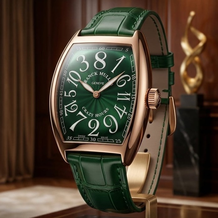 Franck Muller Green Dial Rose Gold Watch