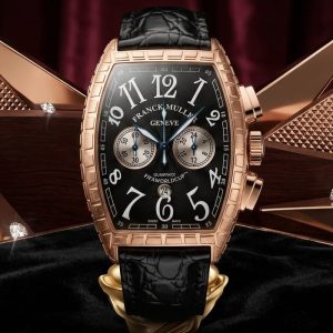 Franck Muller Rose Gold Watch With Black Dial
