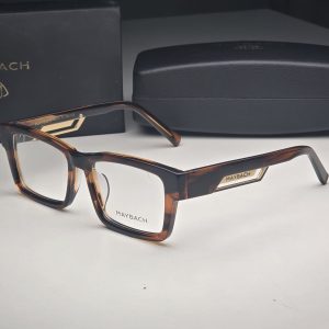 Maybach Square Frame Acetate Sunglasses With Brown Finish